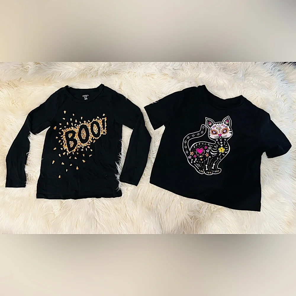 Girls Halloween Sparkle 2pc Shirts Size-6
